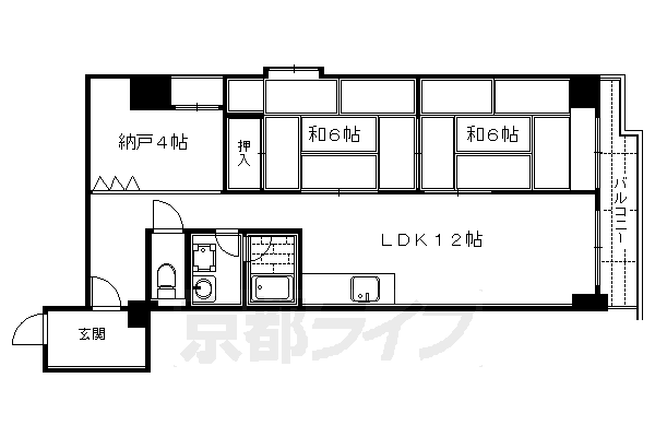 ルネ河原町の間取り