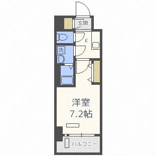地下鉄千日前線 今里駅 徒歩4分 10階建 築7年の間取り写真