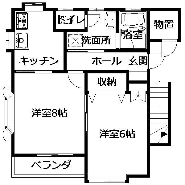 エンジェルハイツ石藤I号館の間取り