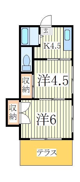 柏市名戸ケ谷のアパートの間取り