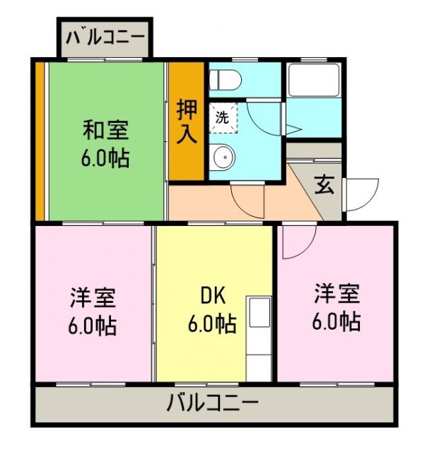 富士市岩淵のマンションの間取り