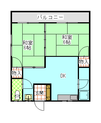 中央マンションの間取り