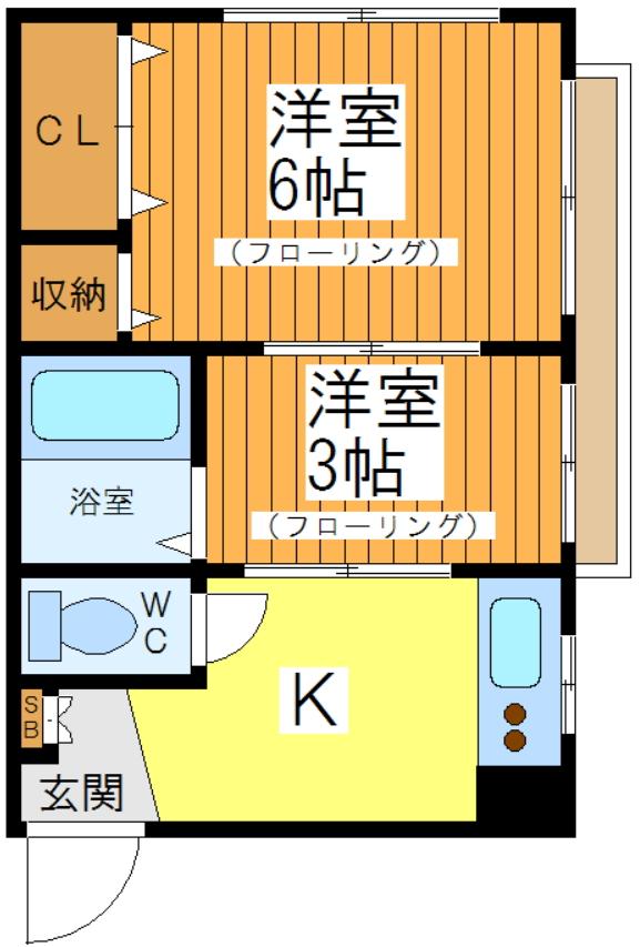 杉並区下高井戸のマンションの間取り