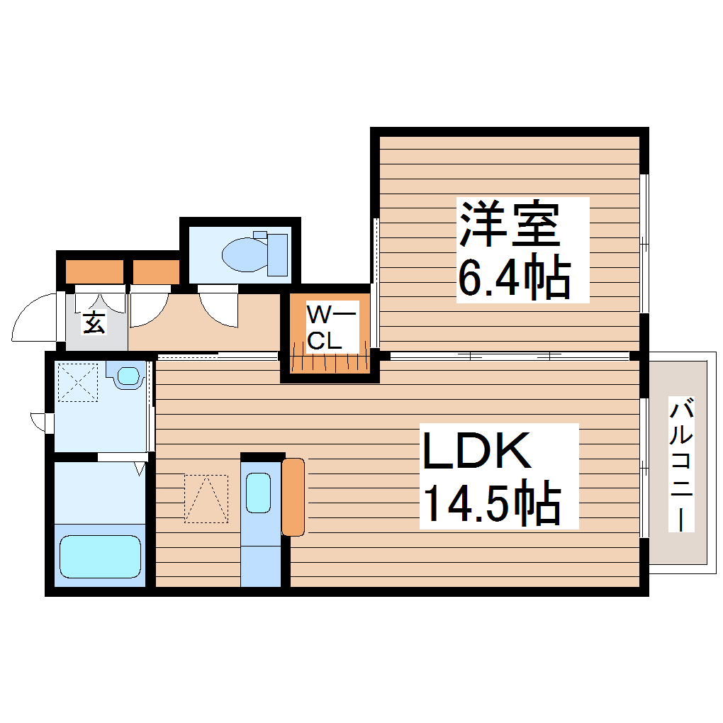 ベルエア高松Aの間取り