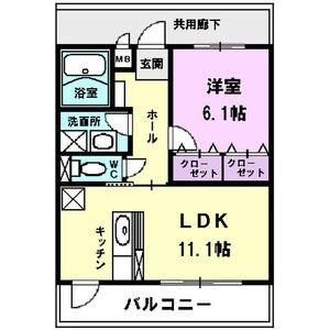 名古屋市西区上橋町のマンションの間取り