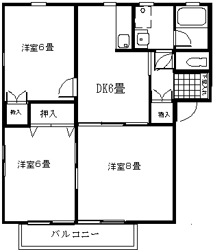 フローリッシュD棟2の間取り