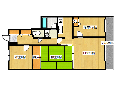 ロマンツェ東灘の間取り