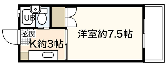 【広島市中区東白島町のマンションの間取り】