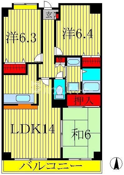 クエスタ柏の間取り