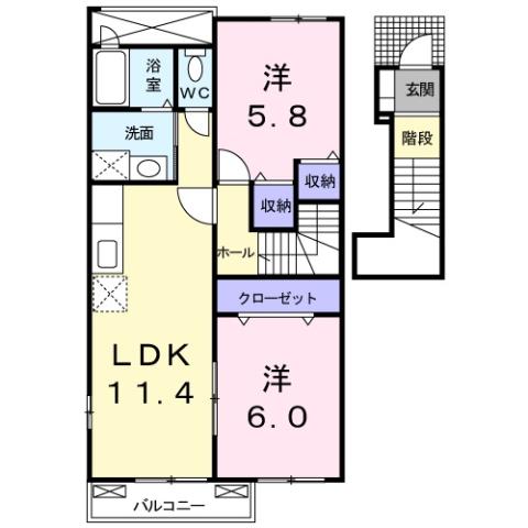 アグリーアブル レジデンス Cの間取り