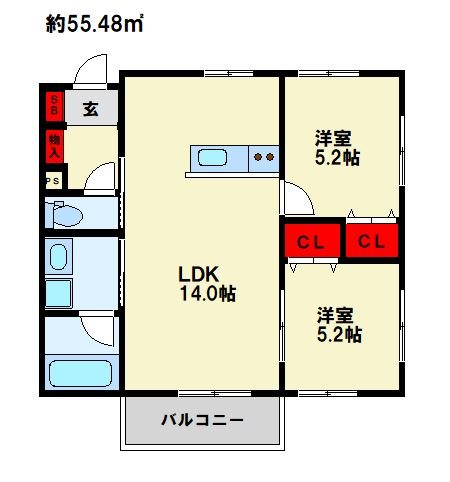 Luce Arc（ルーチェ・アーク）の間取り