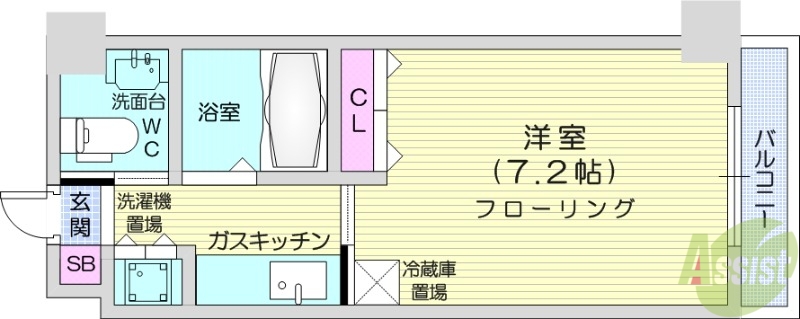 メープル北円山の間取り