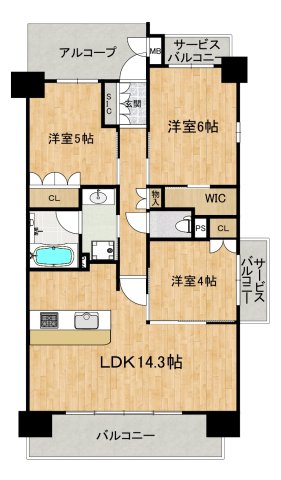 リビオ住吉大社駅前の間取り