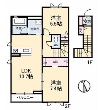 シャーメゾン　kawakita neoの間取り