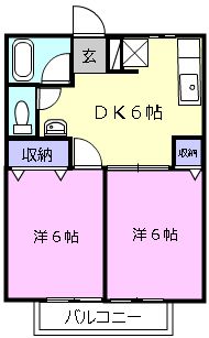 津市河芸町中別保のアパートの間取り