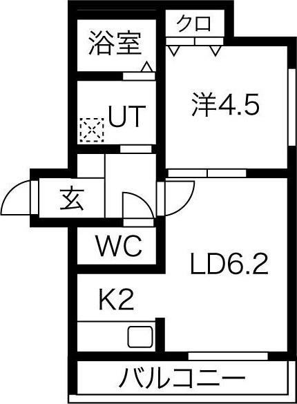 札幌市豊平区平岸四条のマンションの間取り