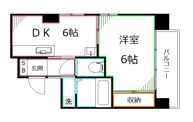 【中野区本町のマンションの間取り】