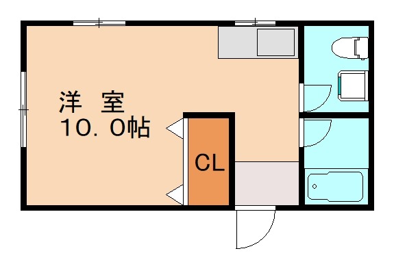 大野城市中央のアパートの間取り