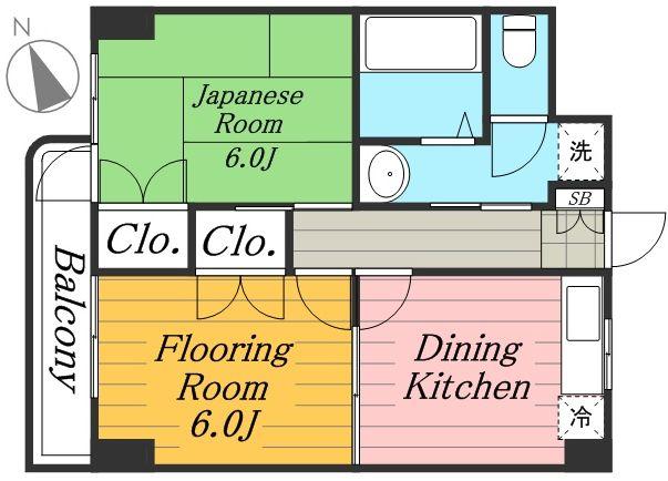 江東区冬木のマンションの間取り