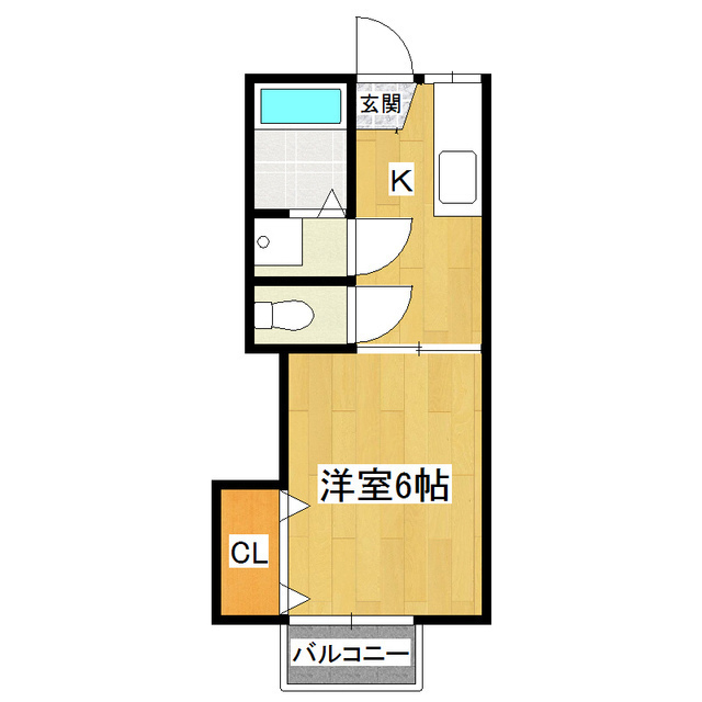 土浦市港町のアパートの間取り