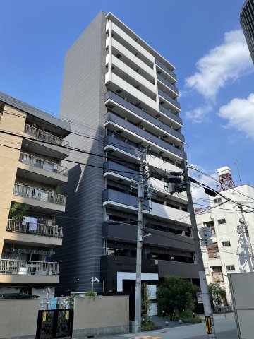 【大阪市都島区中野町のマンションの建物外観】