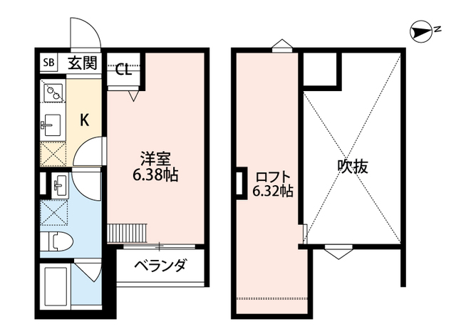 東大阪市寿町のアパートの間取り