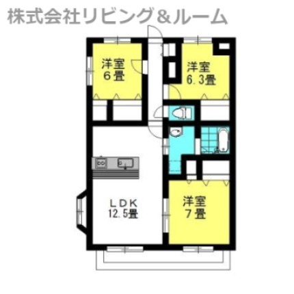 神栖市知手中央のマンションの間取り