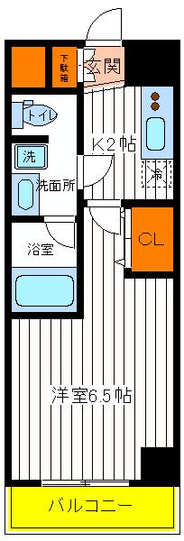 立川市富士見町のマンションの間取り