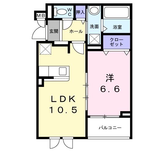 ルピナスＨｏｓｈｉｄａの間取り