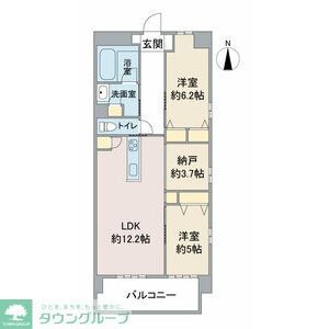 名古屋市東区橦木町のマンションの間取り