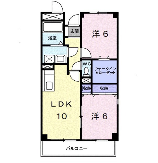 岡山市南区豊成のマンションの間取り