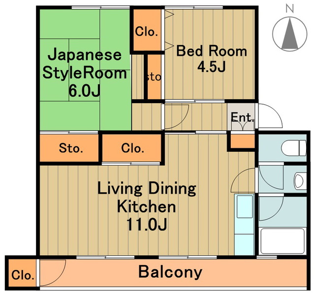 八王子市鹿島のマンションの間取り