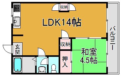 第二コーポ春日荘の間取り