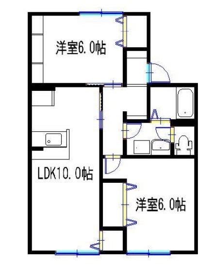 姫路市広畑区清水町のアパートの間取り