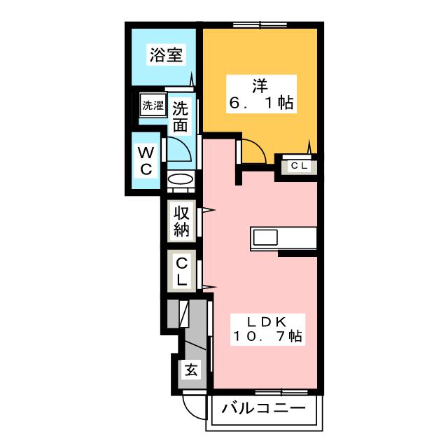 イリーデＢの間取り