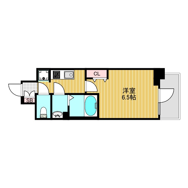 プレサンスOSAKA西中島リエゾンの間取り