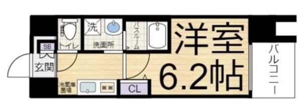 大阪市浪速区下寺のマンションの間取り