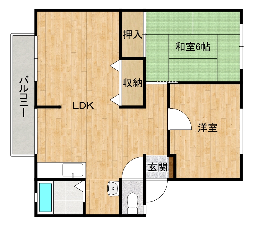 グリーンヒルズ九重田　Ｃ棟の間取り