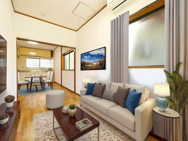 居室・リビング　CGで家具等を配置したもので家具等は含まれません