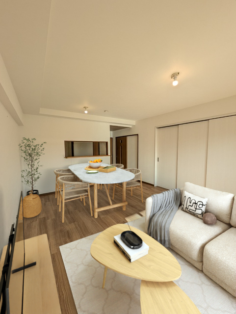 居室・リビング　画像は実際の写真にＣＧ加工（家具や調度品の削除や合成）を加え