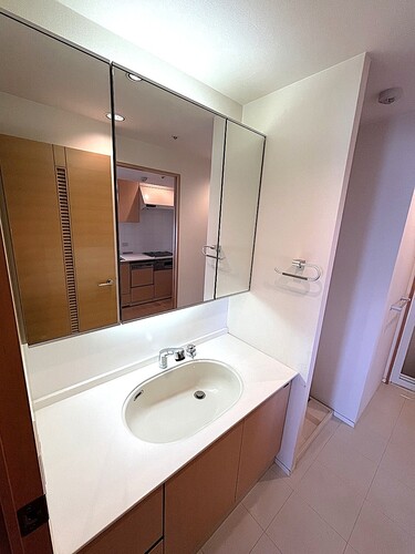 洗面設備　三面鏡付き洗面化粧台　※2022年10月撮影