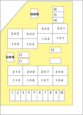 駐車場　配置図です。