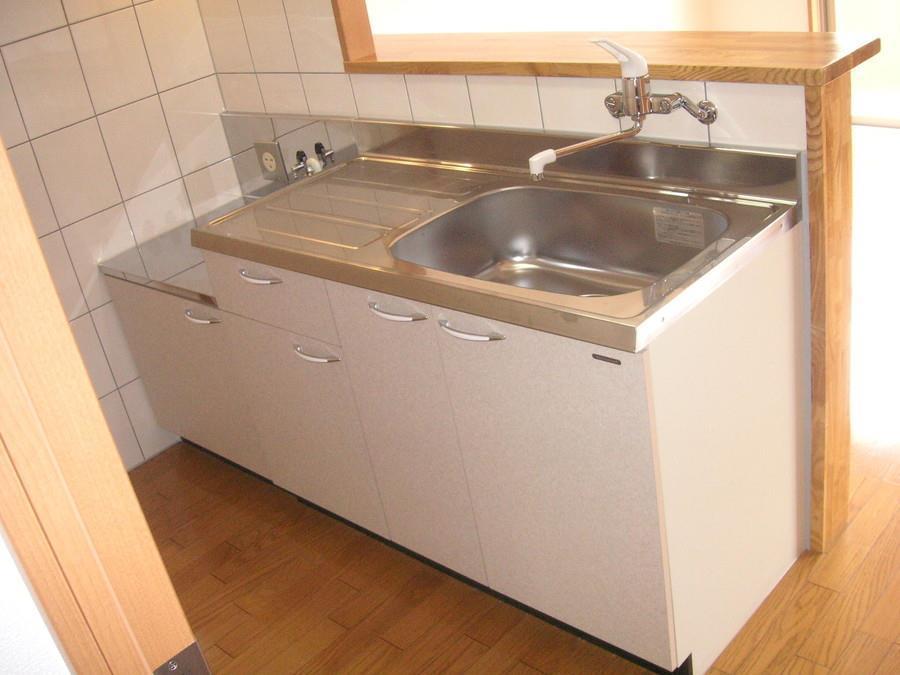 キッチン　カウンターキッチン、ガスコンロ設置可能
