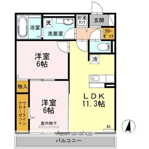 レバータ 北通の間取り写真