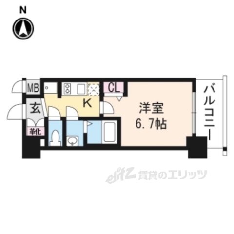 プレサンスTHEKYOTO澄華の間取り写真