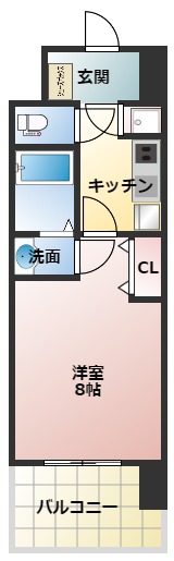 セレニテ江坂ミラクの間取り写真