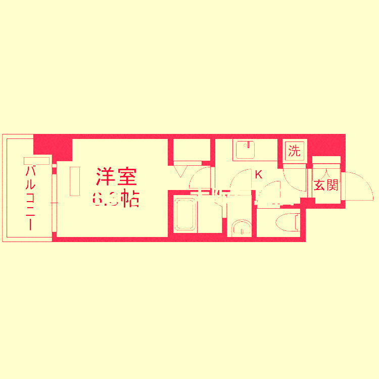地下鉄御堂筋線 大国町駅 徒歩3分 14階建 築8年の間取り写真