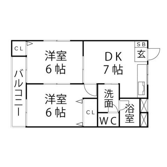 フラットMの間取り写真