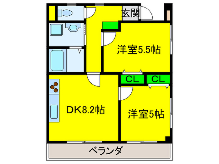 クレセント・Iの間取り写真