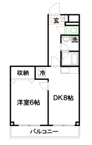 西武新宿線 新井薬師前駅 徒歩14分 4階建 築31年の間取り写真